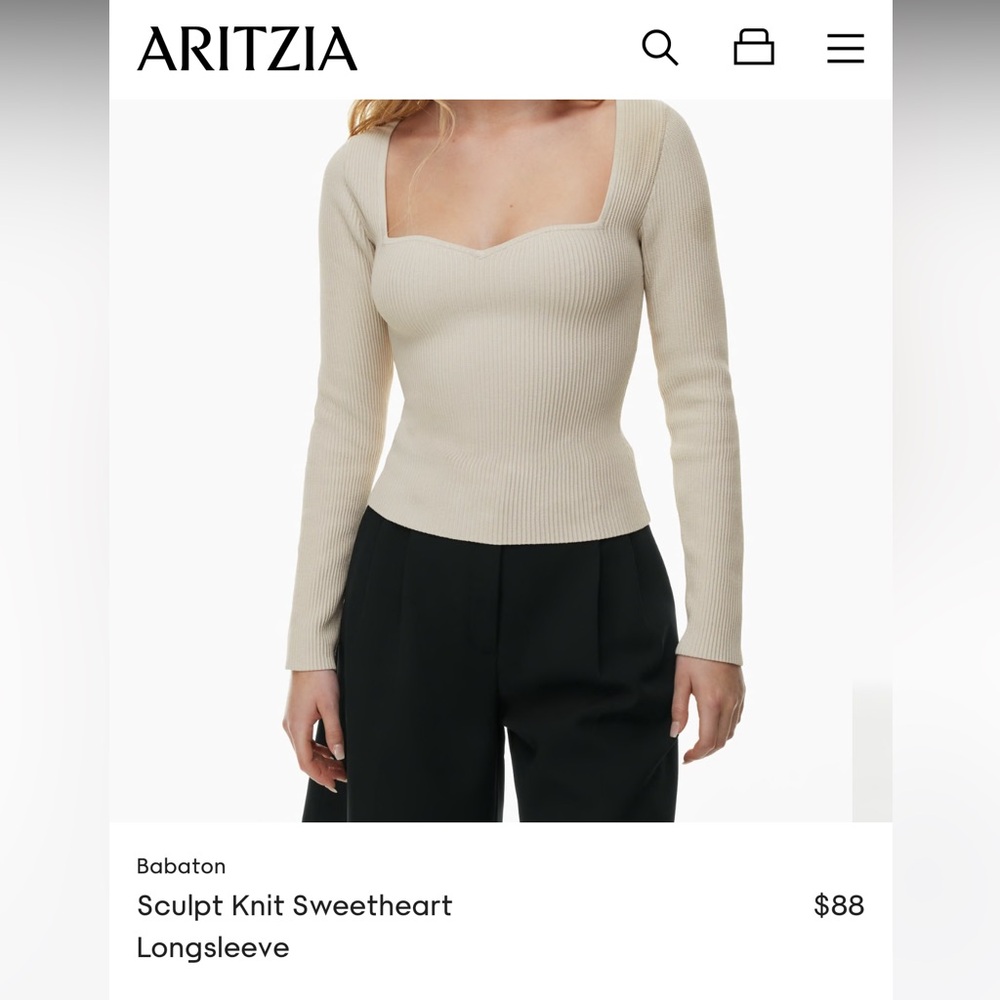 Sculpt Knit Sweetheart Longsleeve